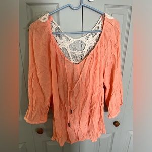 Coral dressy top